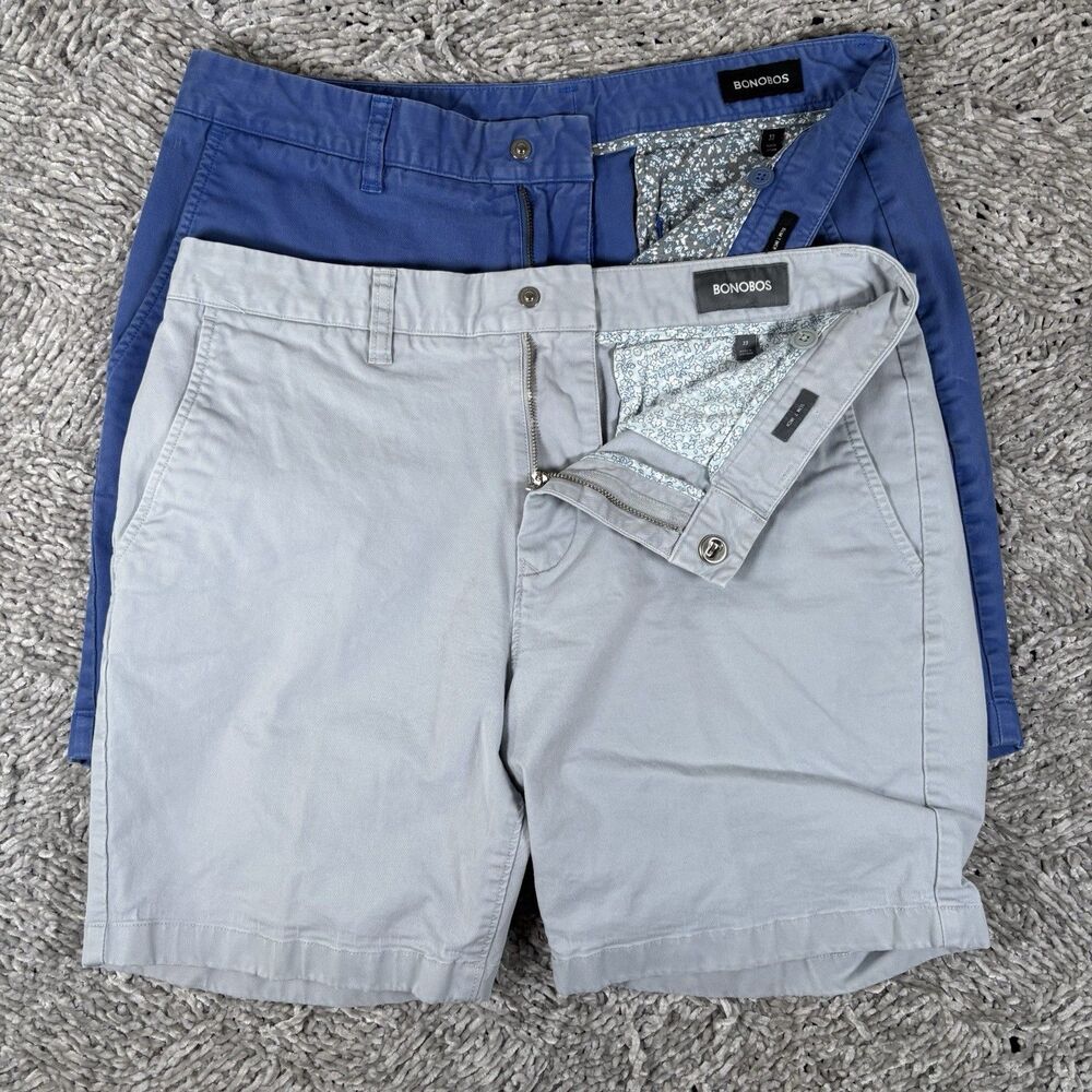 Bonobos Chino Shorts Lot of Two Mens 33 Slim Fit 7'' Preppy Golf Business Summer - Picture 2 of 12